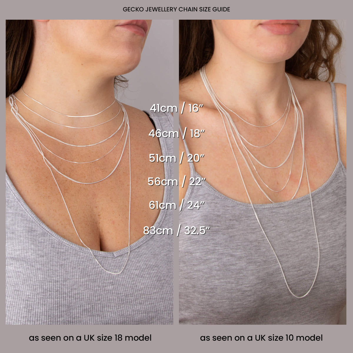 Beginnings Rhodium Plated Box Chain with Extender 46cm-51cm-2