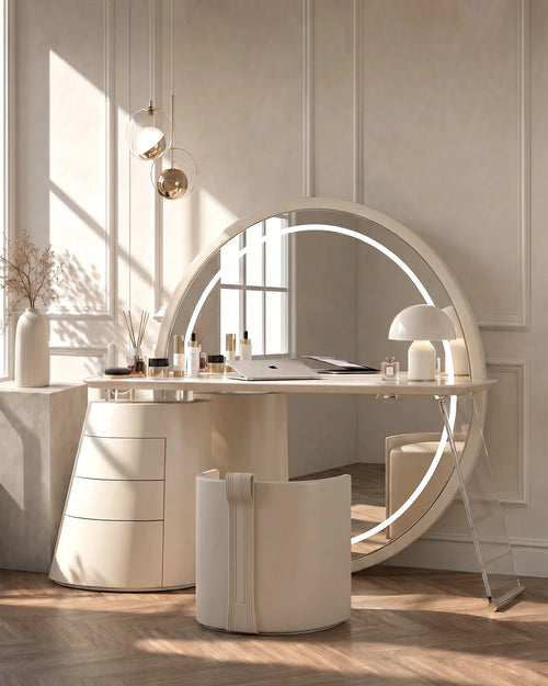 Bellano LED Dressing Table with Full-Length Mirror