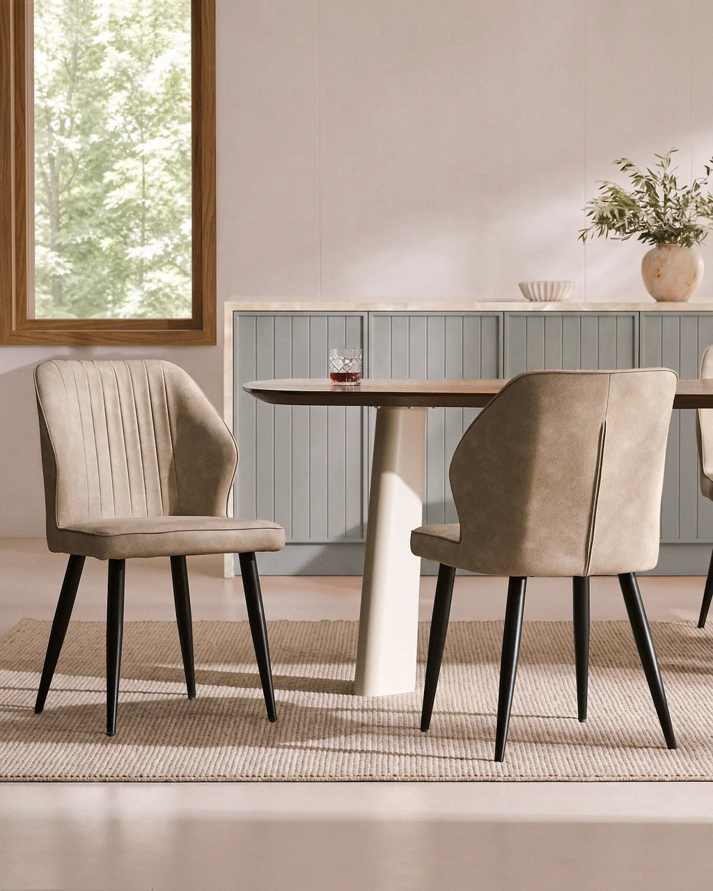 Danforth Faux Leather Dining Chairs – Set of 4