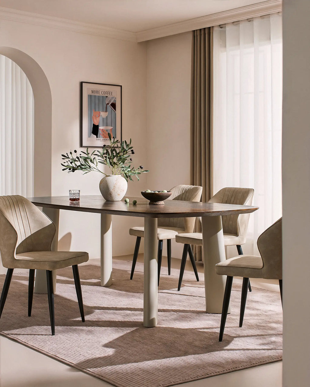 Danforth Faux Leather Dining Chairs – Set of 4