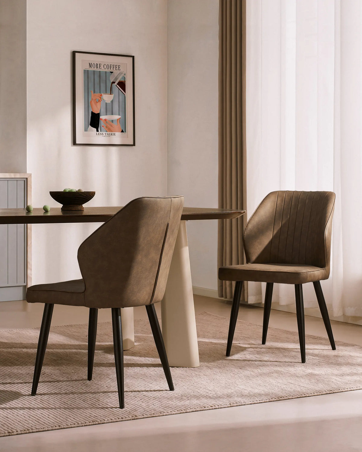 Danforth Faux Leather Dining Chairs – Set of 4