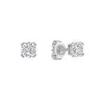 Diamonfire Double Claw Solitaire Stud Earrings-0