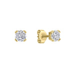 Diamonfire Double Claw Solitaire Stud Earrings-3