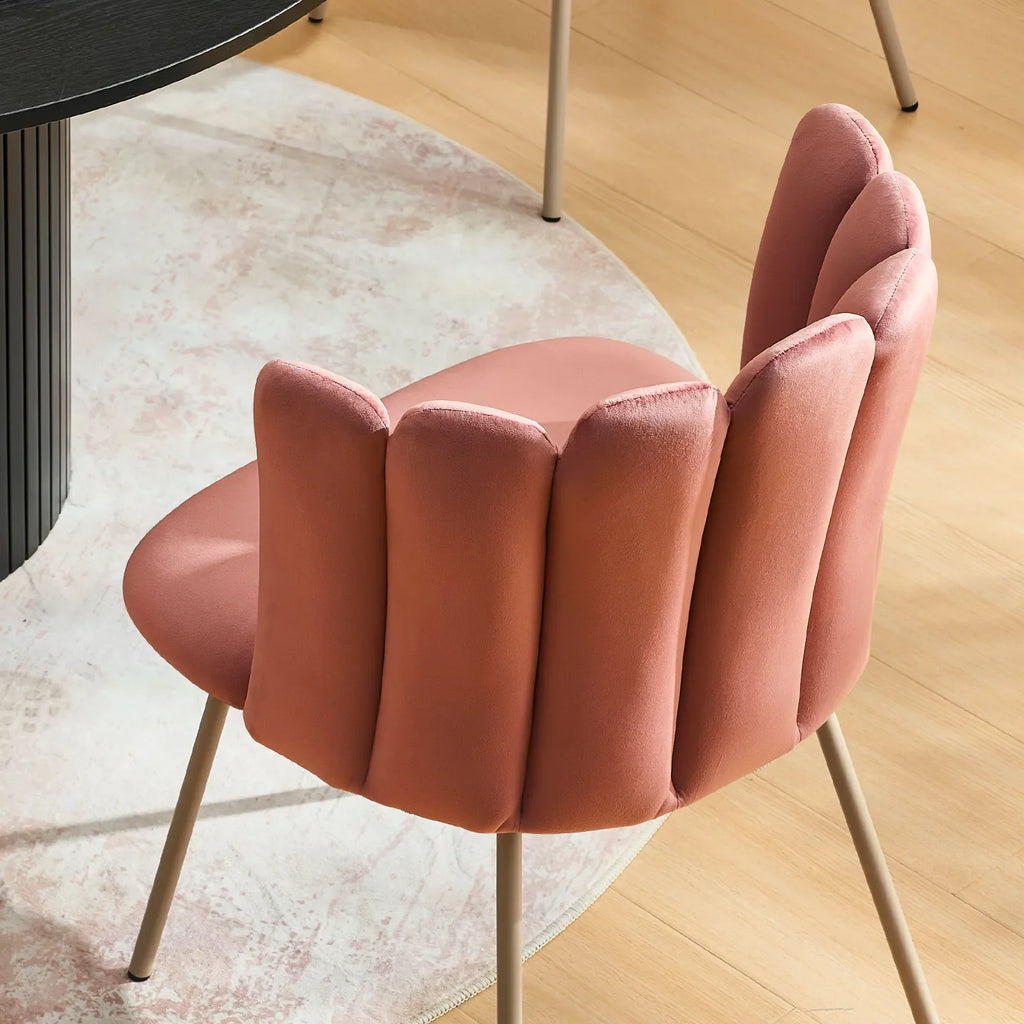 Fleur Blush Pink Velvet Side Chair