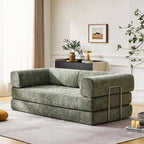 Hugo Moss Green Chenille Sofa Bed