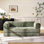 Hugo Moss Green Chenille Sofa Bed