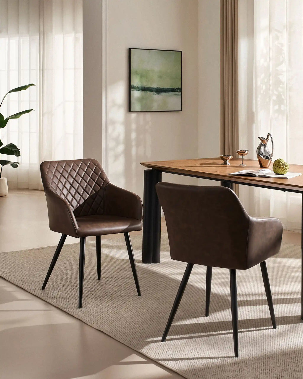 Moree Faux Leather Dining Chairs