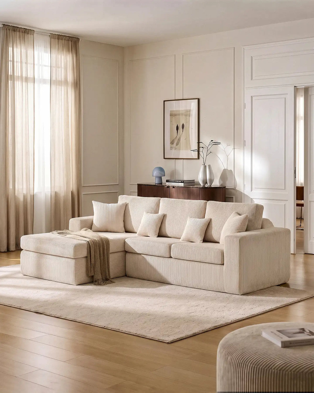 Nodo Corduroy Modular Corner Sofa