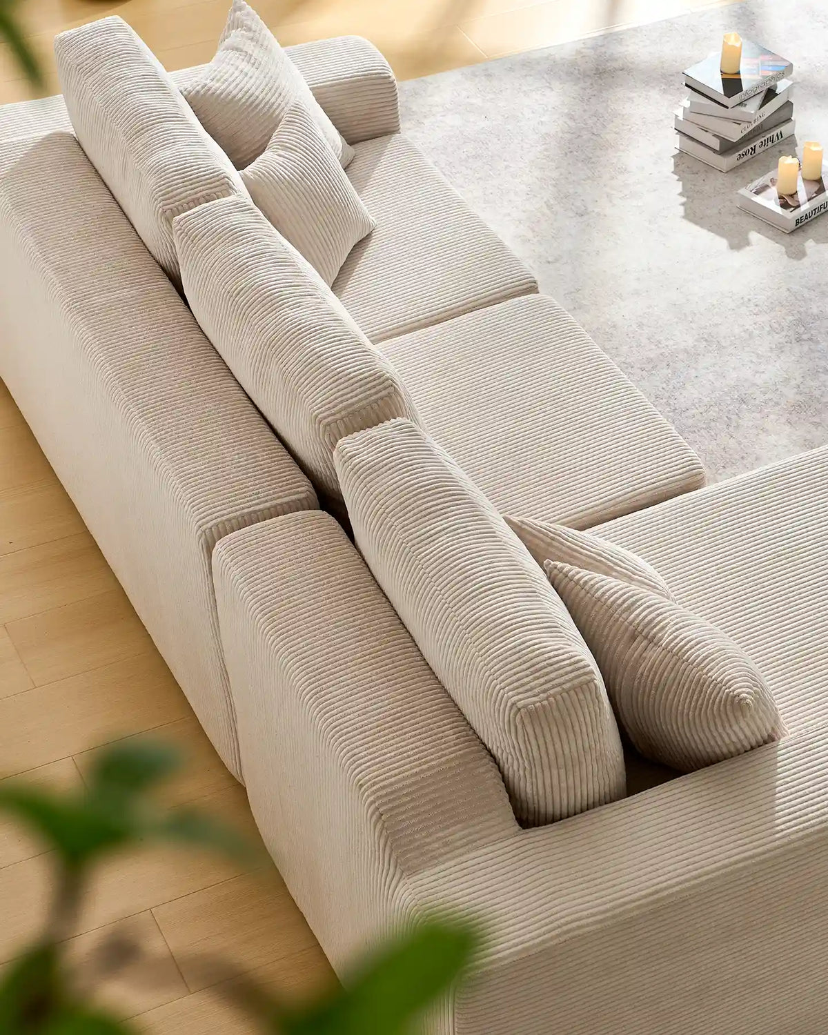 Nodo Corduroy Modular Corner Sofa