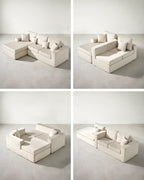 Nodo Corduroy Modular Corner Sofa