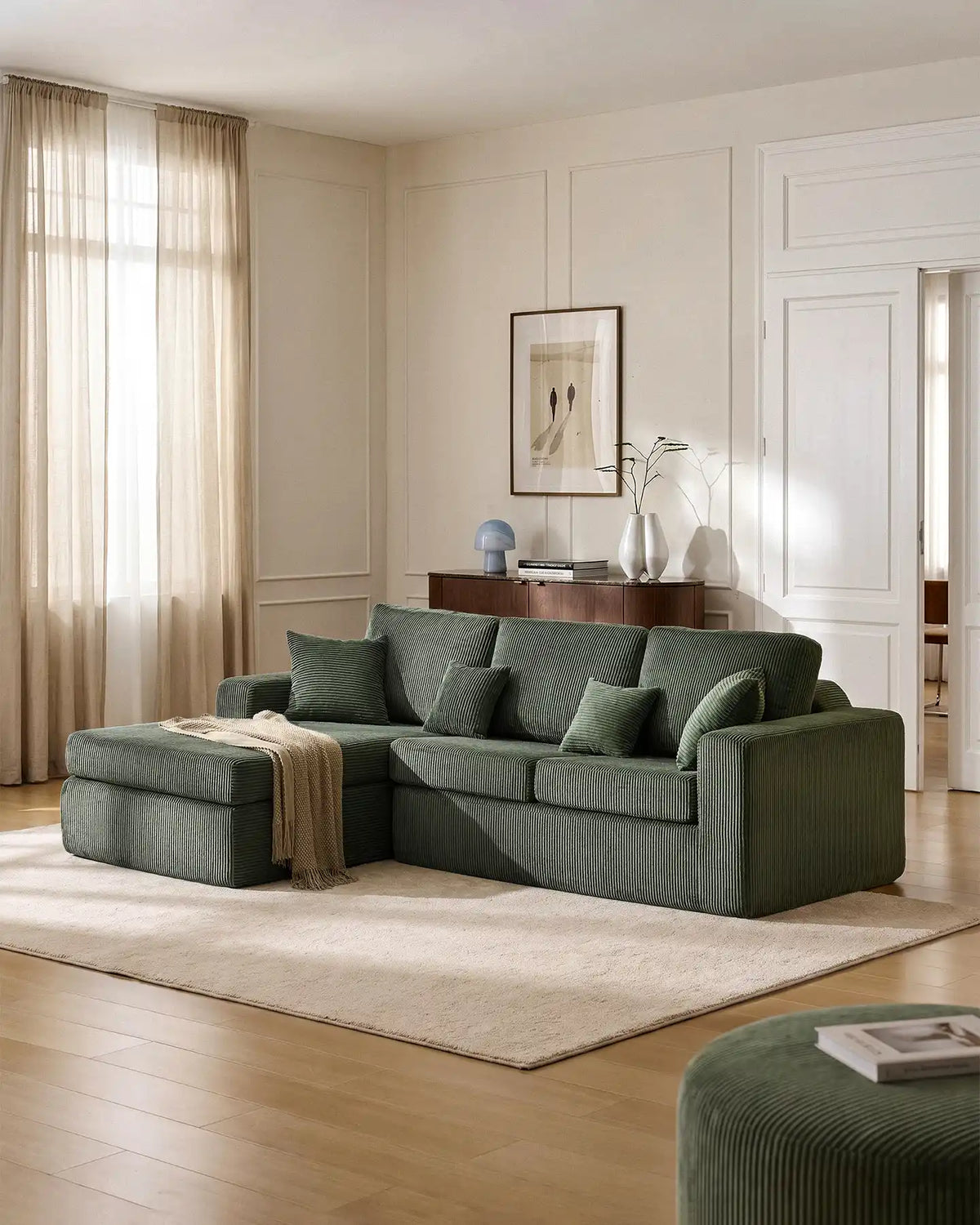 Nodo Corduroy Modular Corner Sofa