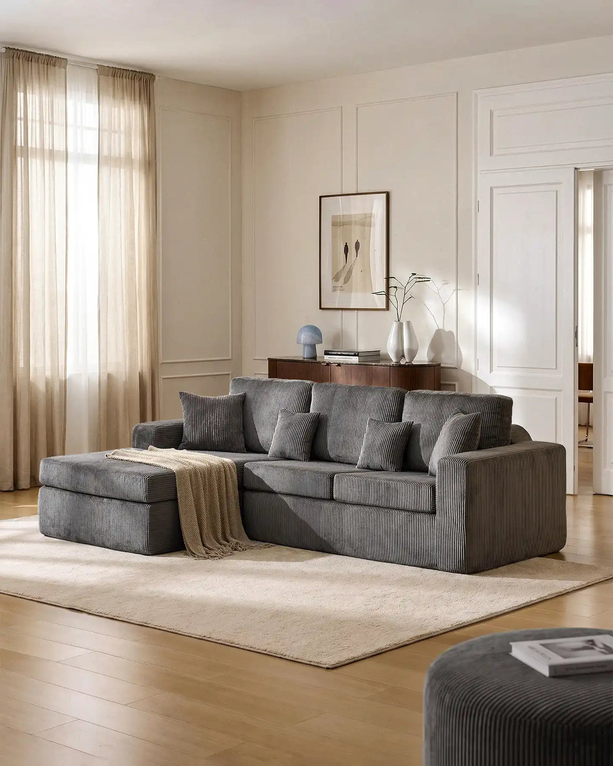 Nodo Corduroy Modular Corner Sofa