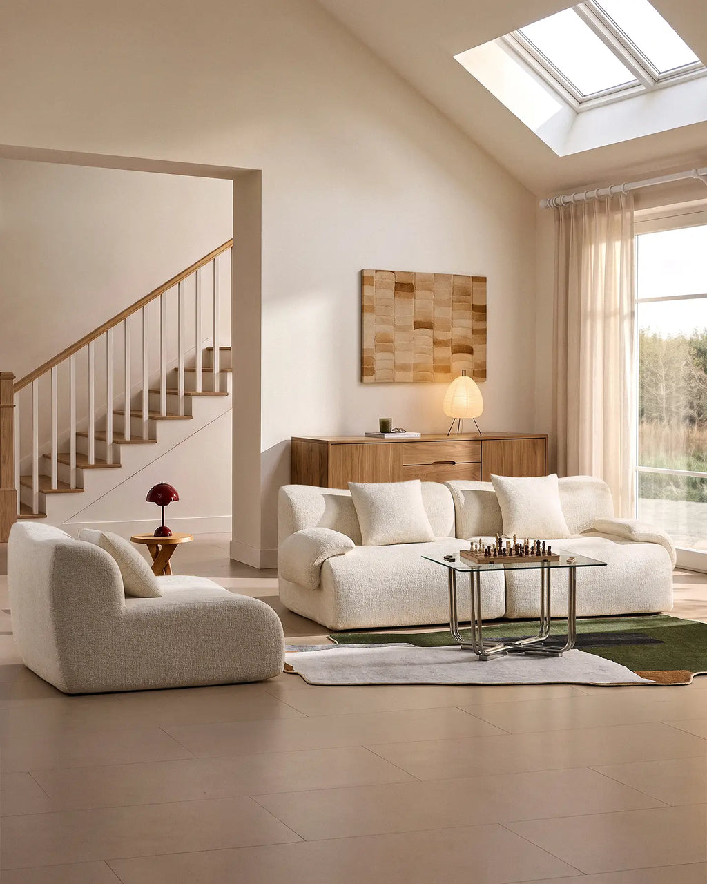 Nola Cream Chenille Modular Sofa