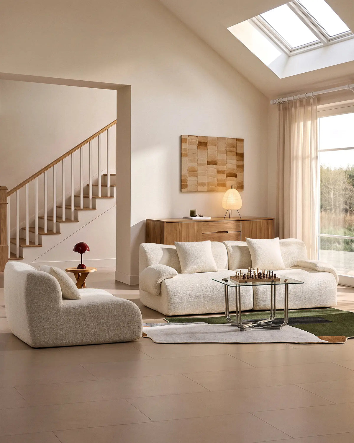 Nola Cream Chenille Modular Sofa
