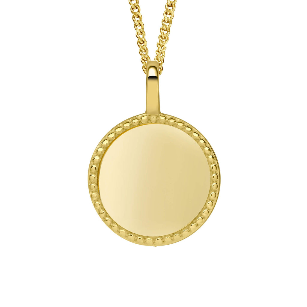 Beginnings Milgrain Edge Disc Pendant-3