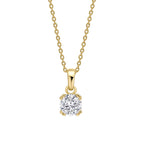 Diamonfire Double Claw Solitaire Pendant-4