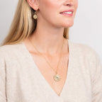 Laura Ashley Fashion Leaf Border Necklace-3