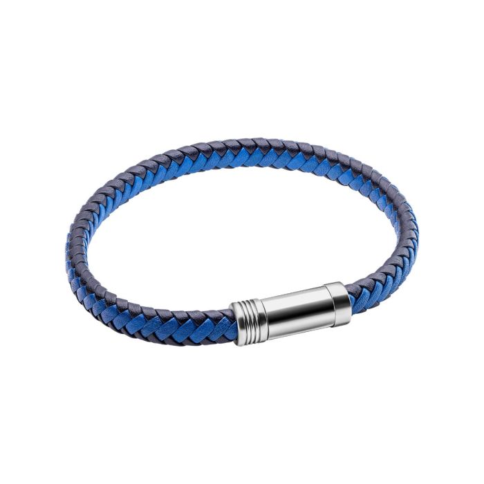 Fred Bennett Multi-Tone Woven Leather Bracelet-3