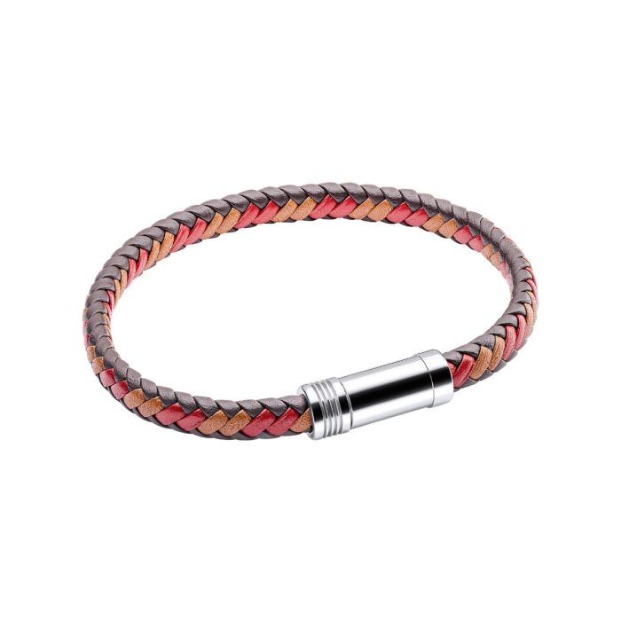 Fred Bennett Multi-Tone Woven Leather Bracelet-0