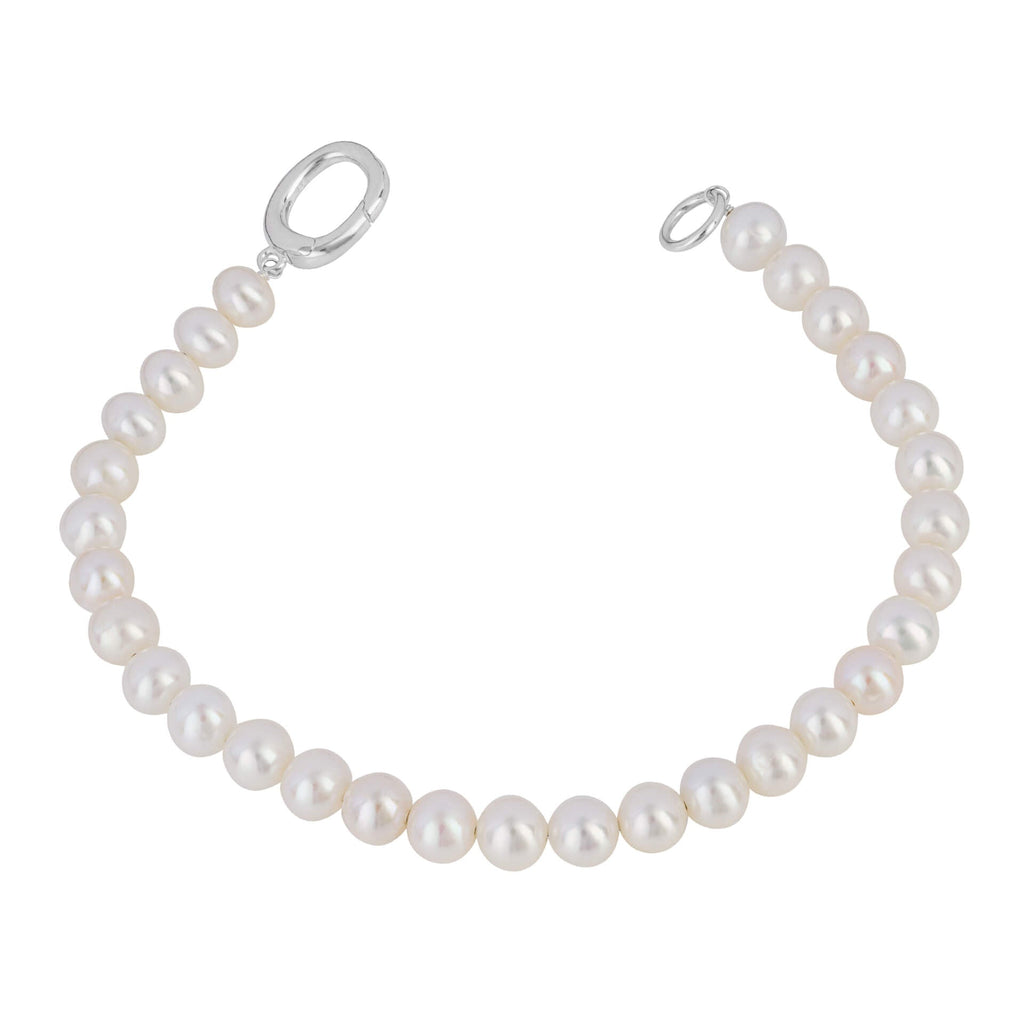 Beginnings White Pearl Charm Bracelet-0