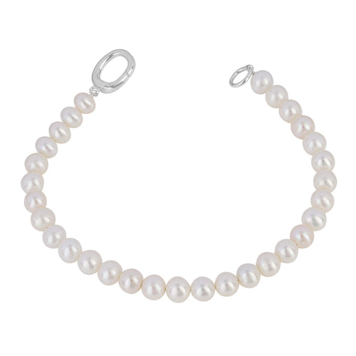 Beginnings White Pearl Charm Bracelet-0