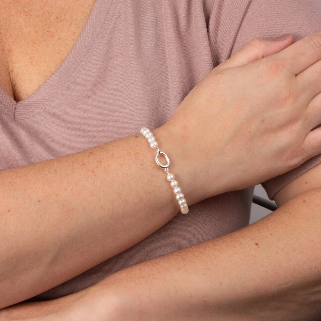 Beginnings White Pearl Charm Bracelet-2
