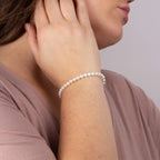Beginnings White Pearl Charm Bracelet-1