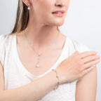 Diamonfire Alternating Shell Pearl and Zirconia Station Bracelet-4