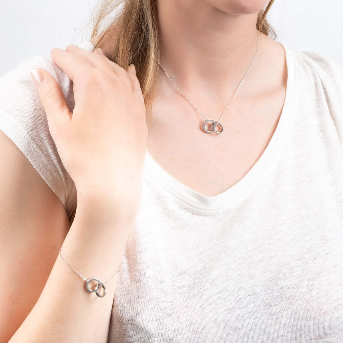 Diamonfire Interlocking Rings Necklace-2
