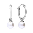 Diamonfire Assembled Hoop Earrings with Shell Pearl-0