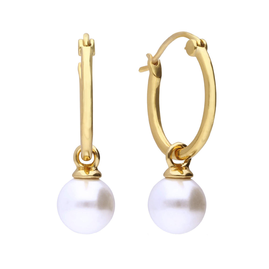 Diamonfire Assembled Hoop Earrings with Shell Pearl-4