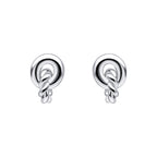 Beginnings Plain and Rope Linked Circles Stud Earrings-0