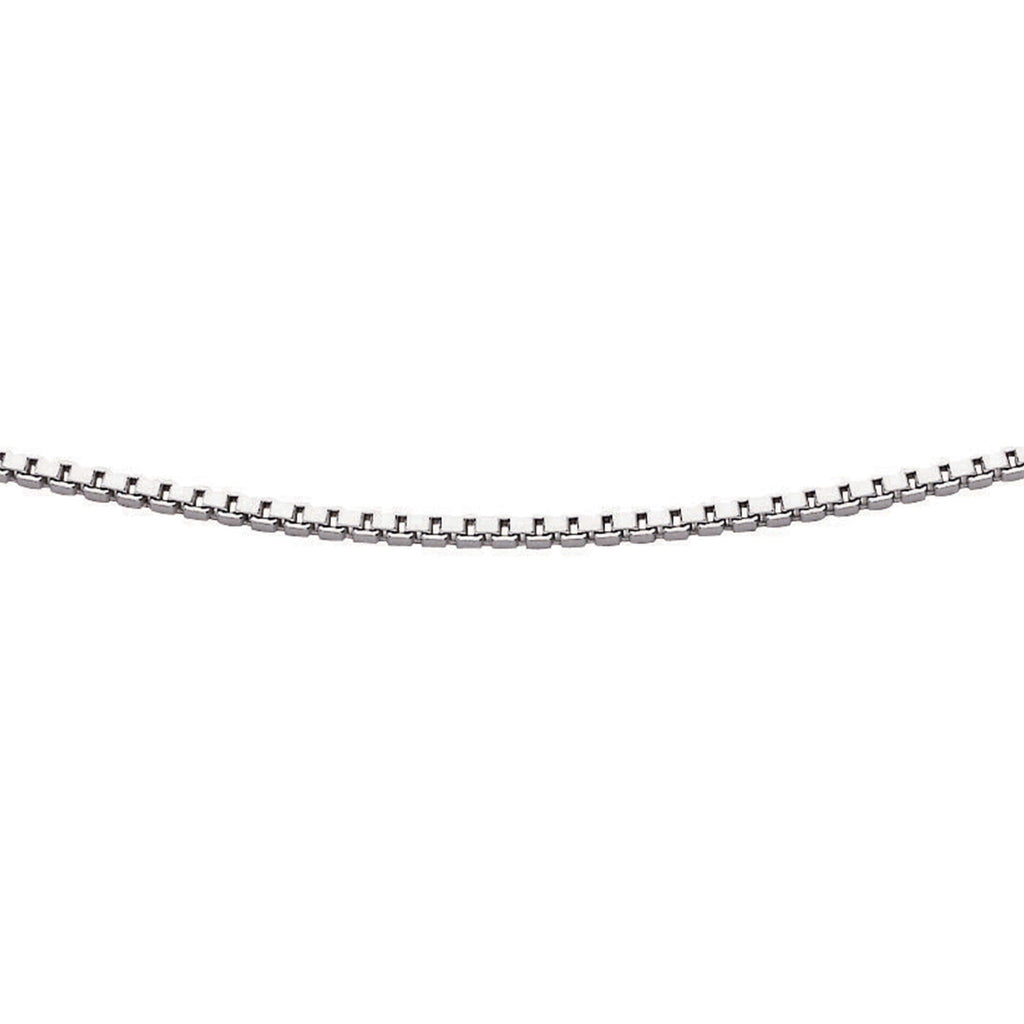 Beginnings Rhodium Plated Box Chain with Extender 46cm-51cm-0