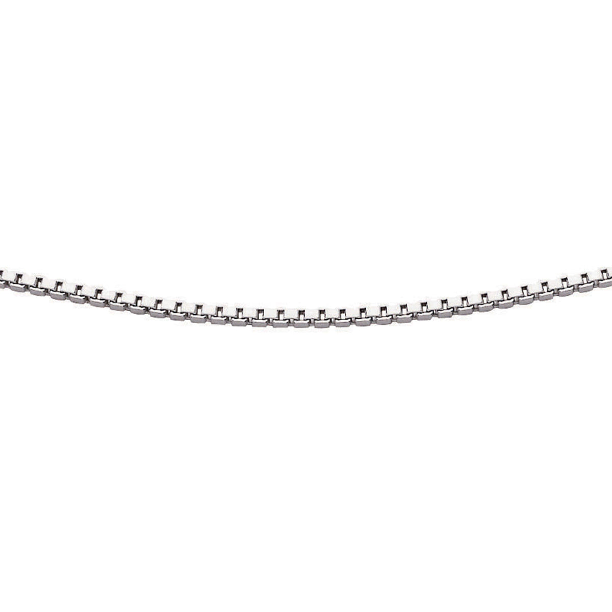 Beginnings Rhodium Plated Box Chain with Extender 46cm-51cm-0