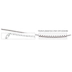 Beginnings Rhodium Plated Box Chain with Extender 46cm-51cm-1