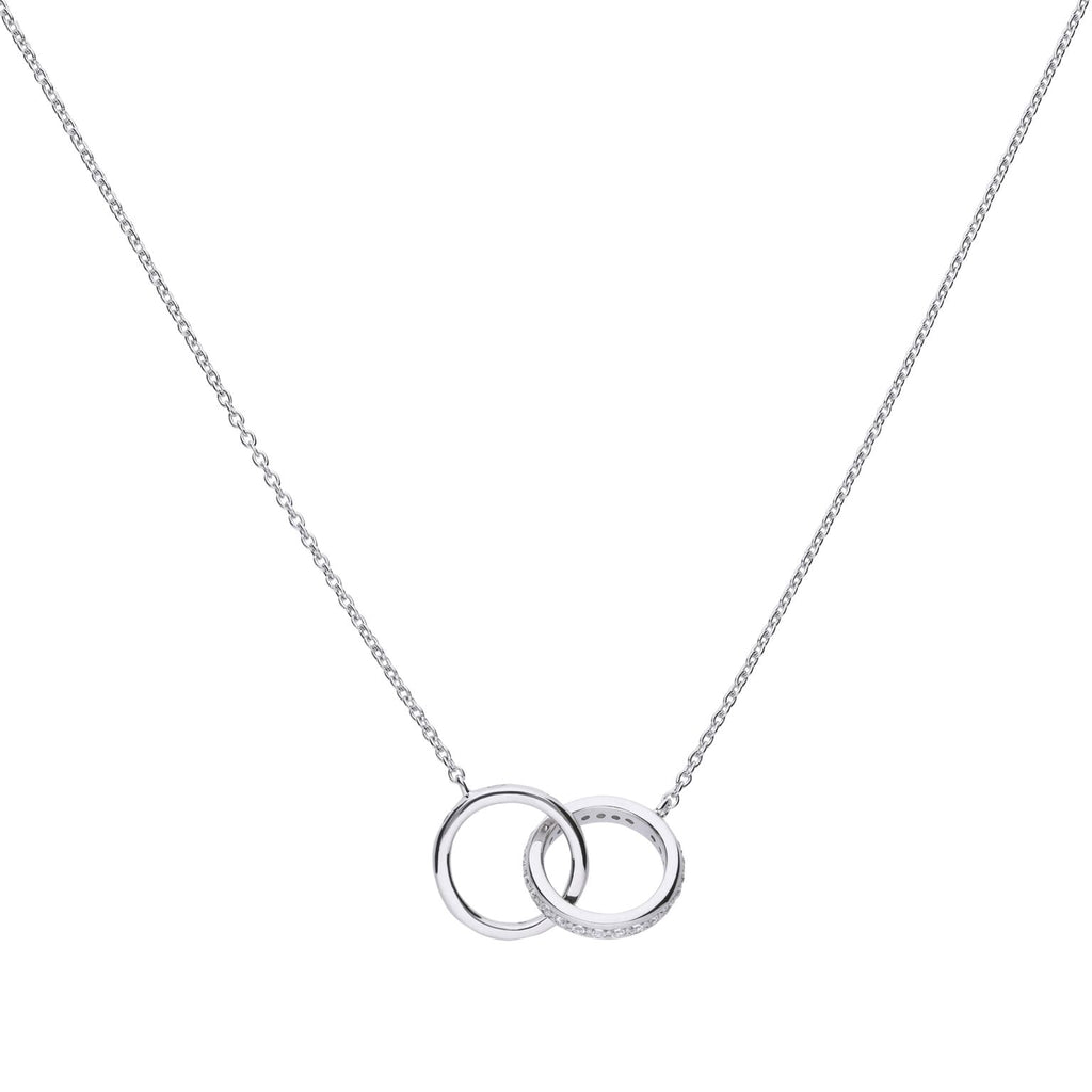 Diamonfire Interlocking Rings Necklace-0