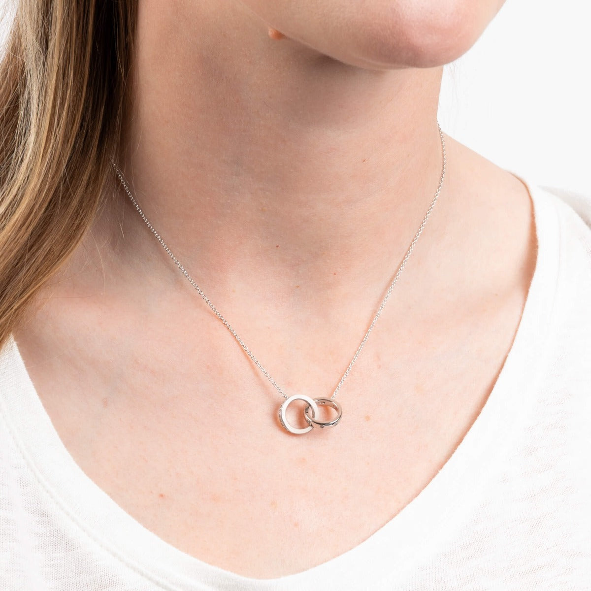 Diamonfire Interlocking Rings Necklace-1