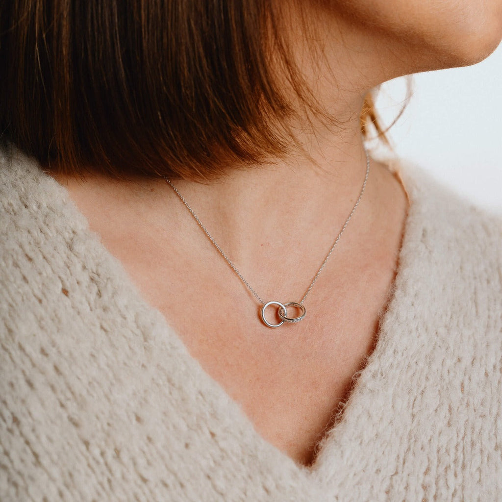 Diamonfire Interlocking Rings Necklace-3