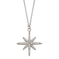 Beginnings Pave Set Cubic Zirconia Starburst Necklace-0