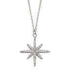 Beginnings Pave Set Cubic Zirconia Starburst Necklace-0