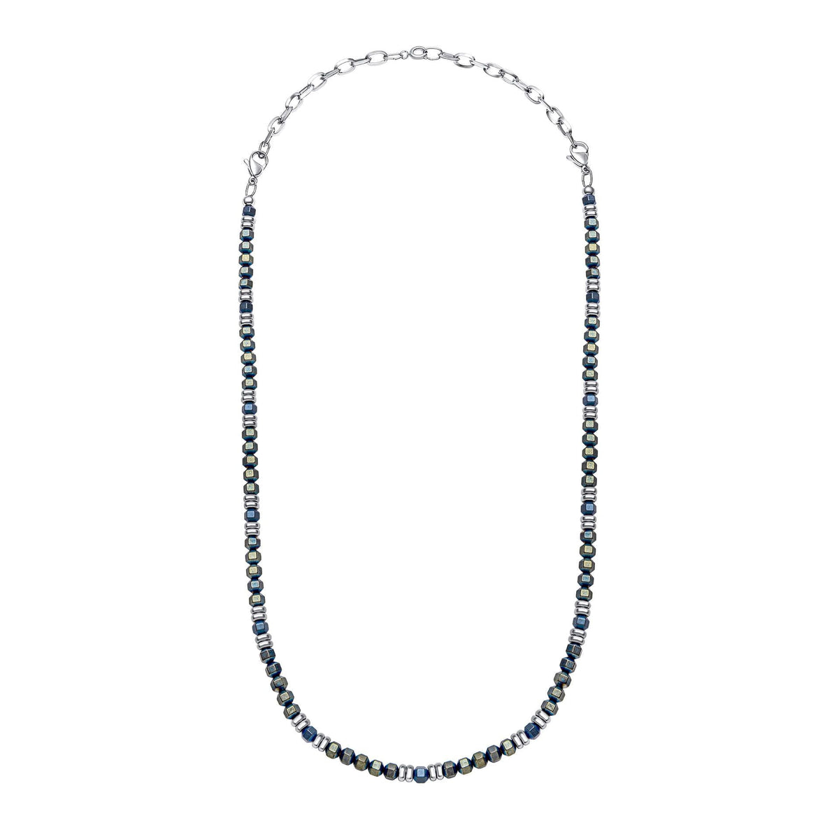 Fred Bennett Blue Hematite Bead Necklace-2
