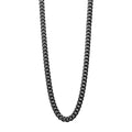 Fred Bennett Black Brushed Curb Chain Necklace-0