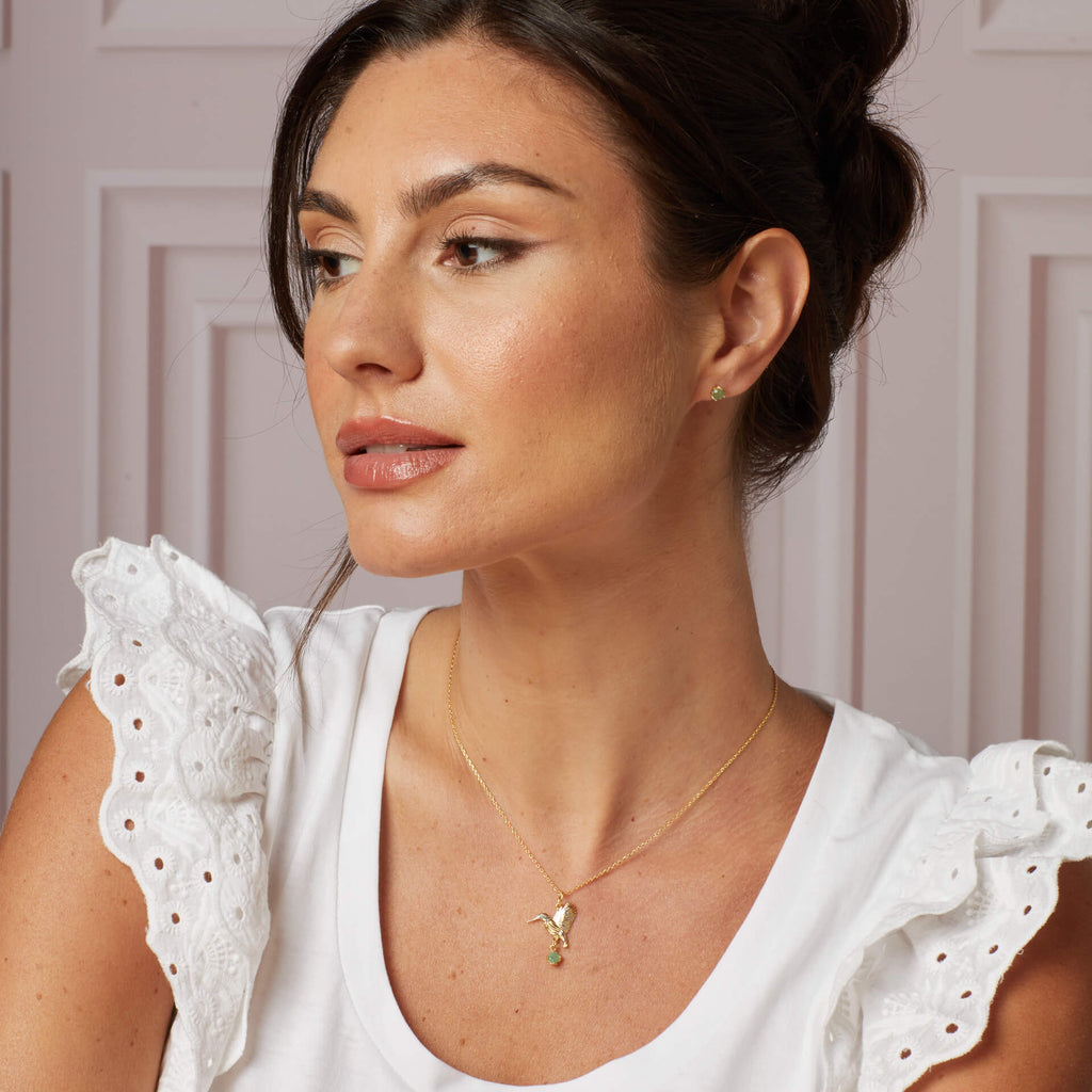 Laura Ashley Silver Llanelli Kingfisher Necklace-3