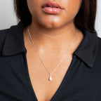 Beginnings Shell Pearl Drop Pendant with Cubic Zirconia-1