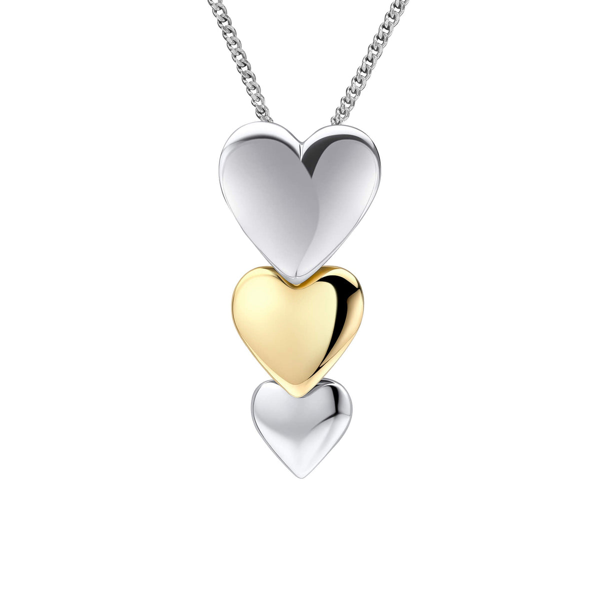 Beginnings Cascading Hearts Drop Pendant-0