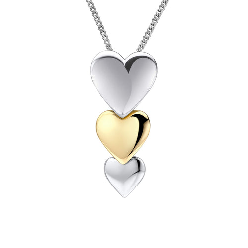 Beginnings Cascading Hearts Drop Pendant-0