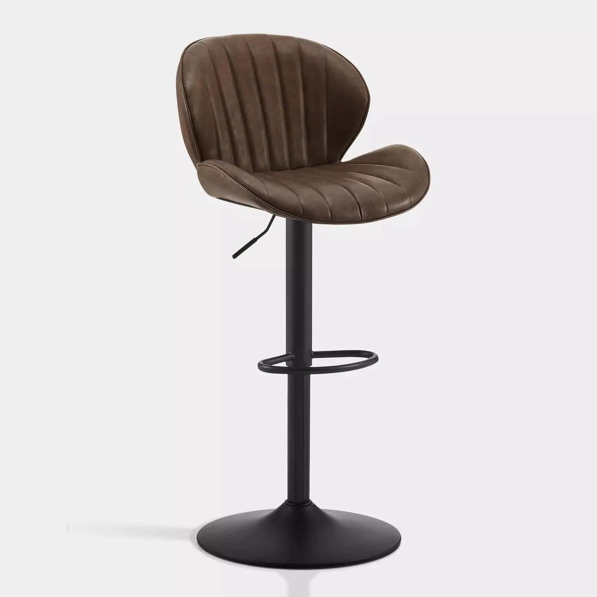 Caryol Adjustable Faux Leather Bar Stools – Set of 2