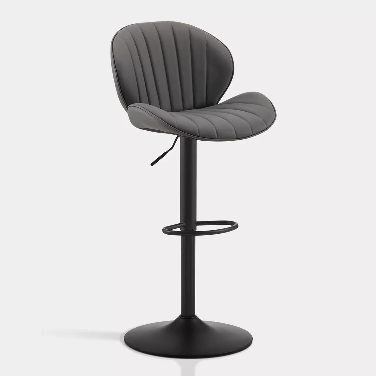 Caryol Adjustable Faux Leather Bar Stools – Set of 2
