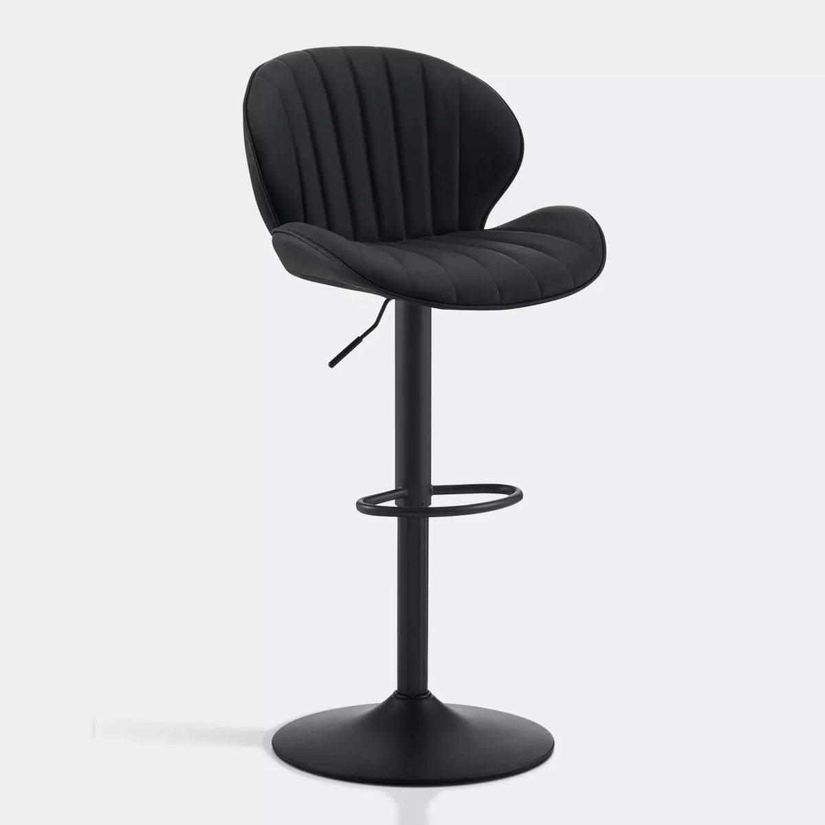 Caryol Adjustable Faux Leather Bar Stools – Set of 2